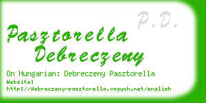 pasztorella debreczeny business card